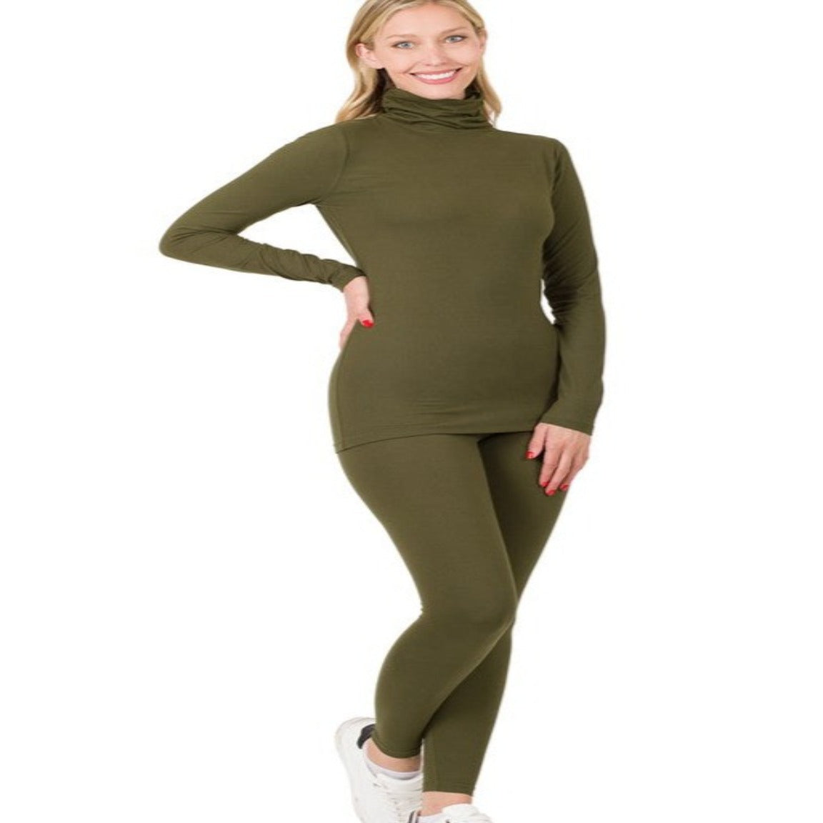 Olive Lounge Wear Legging Set