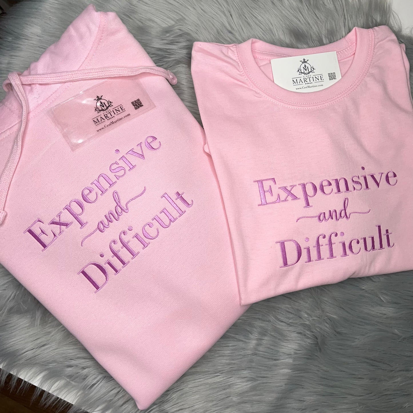 Expensive and Difficult, Embroidered T Shirt,