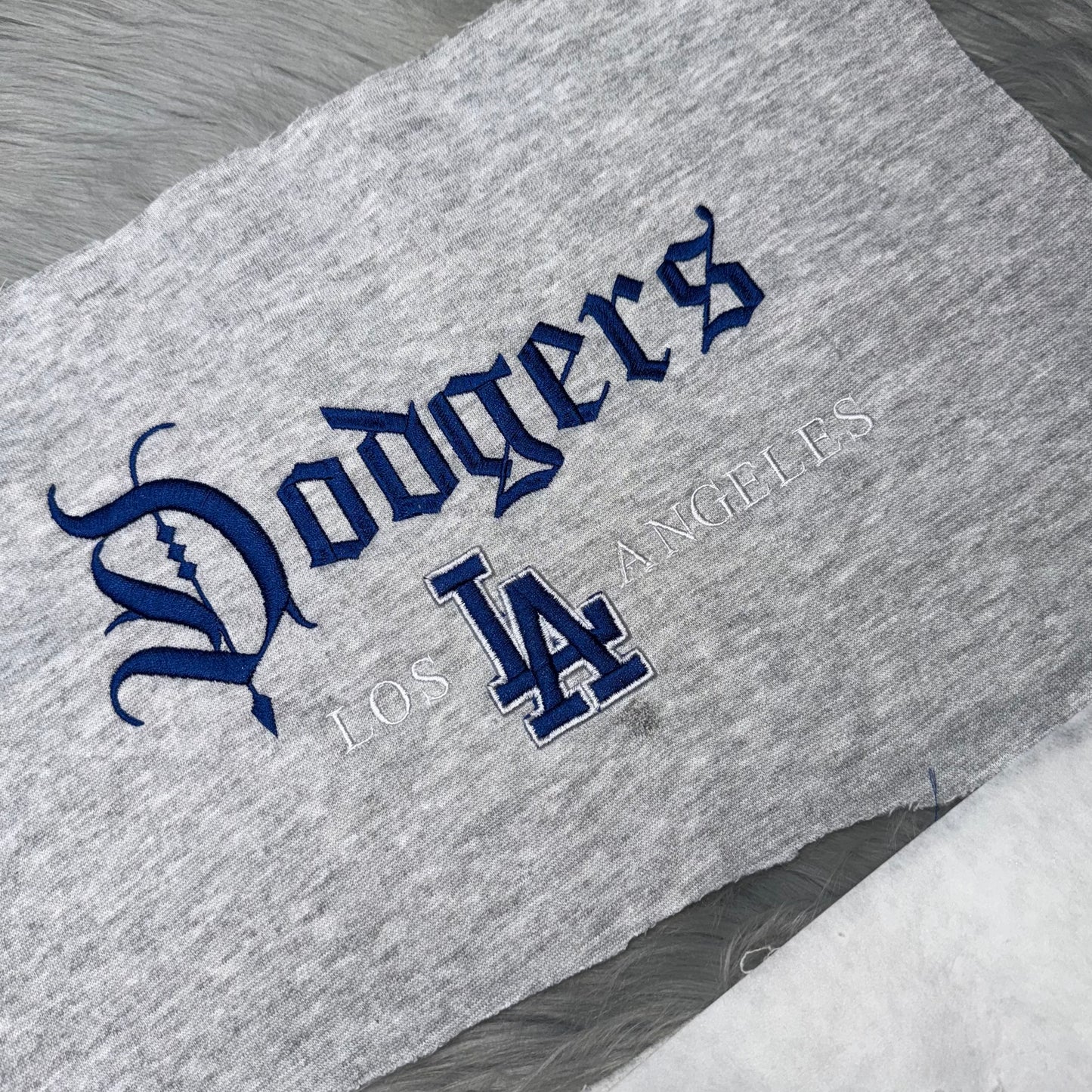 Dodgers Baseball Embroidered Chest and Hood Baseball Season Los Angeles Fan | C'est Martine