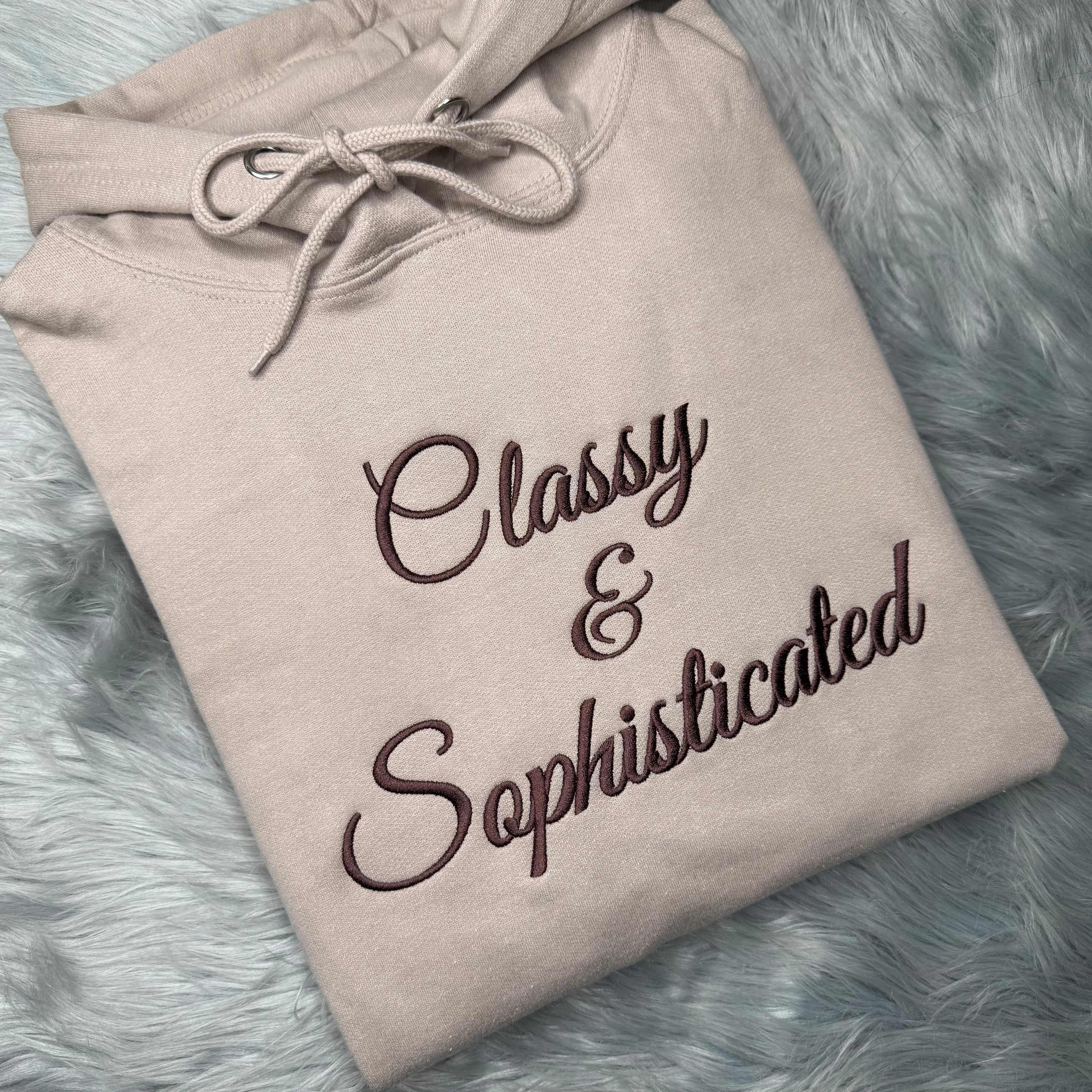 Hoodie, Classy and Sophisticated, Personalized Embroidered Chest and Hood | C'est Martine