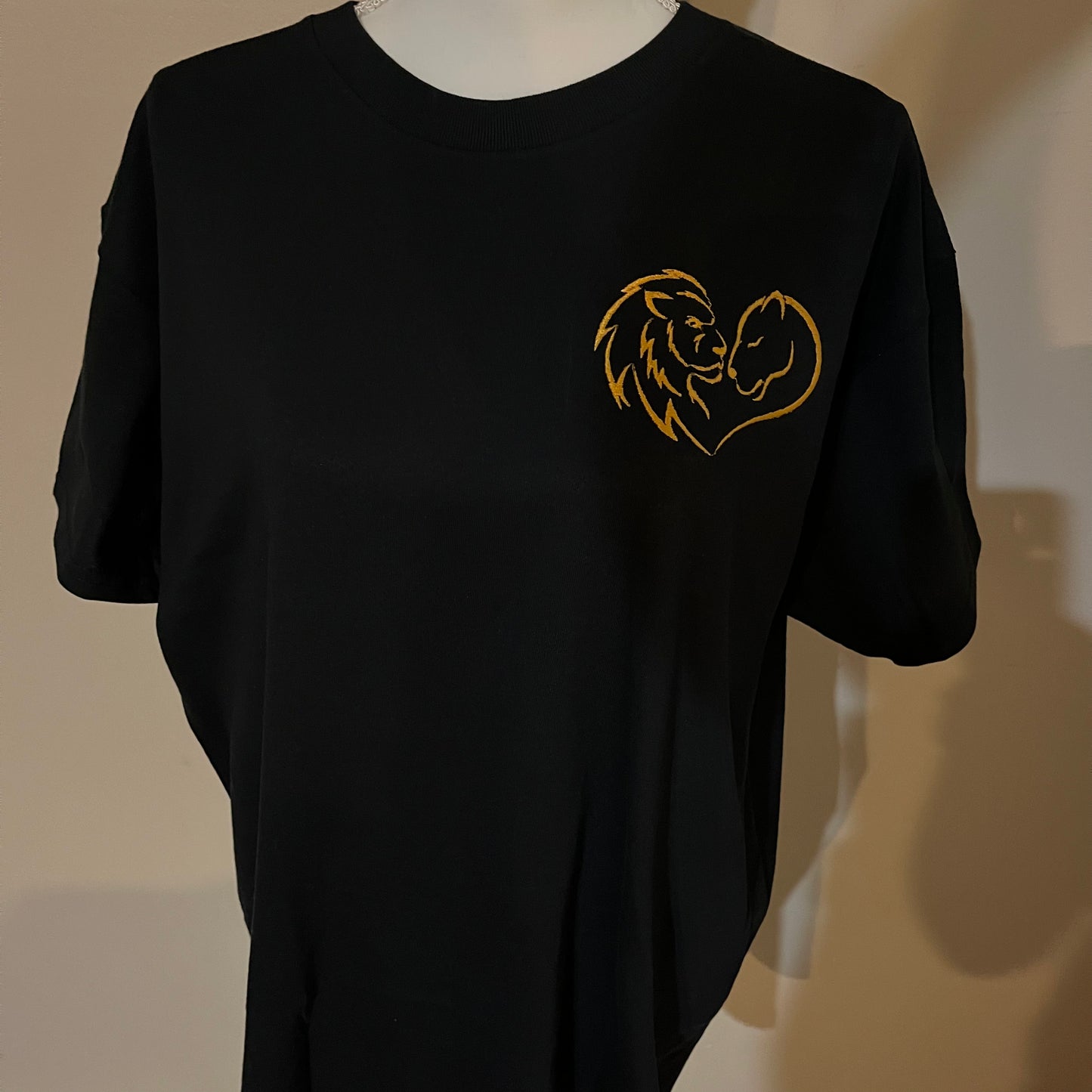 Valentine’s Day Lion Lover Embroidered T Shirt