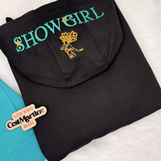 Showgirl Hoodie – Embroidered Hood