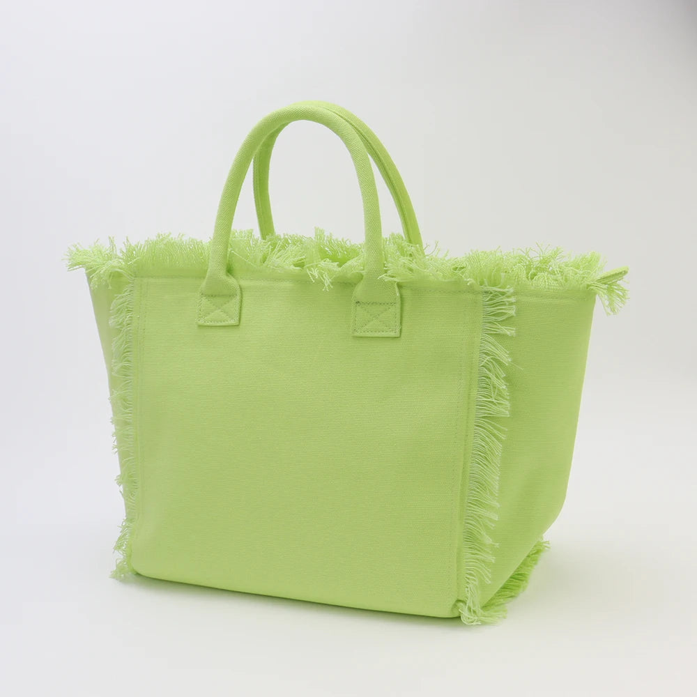 Green Canvas Fringe Bag