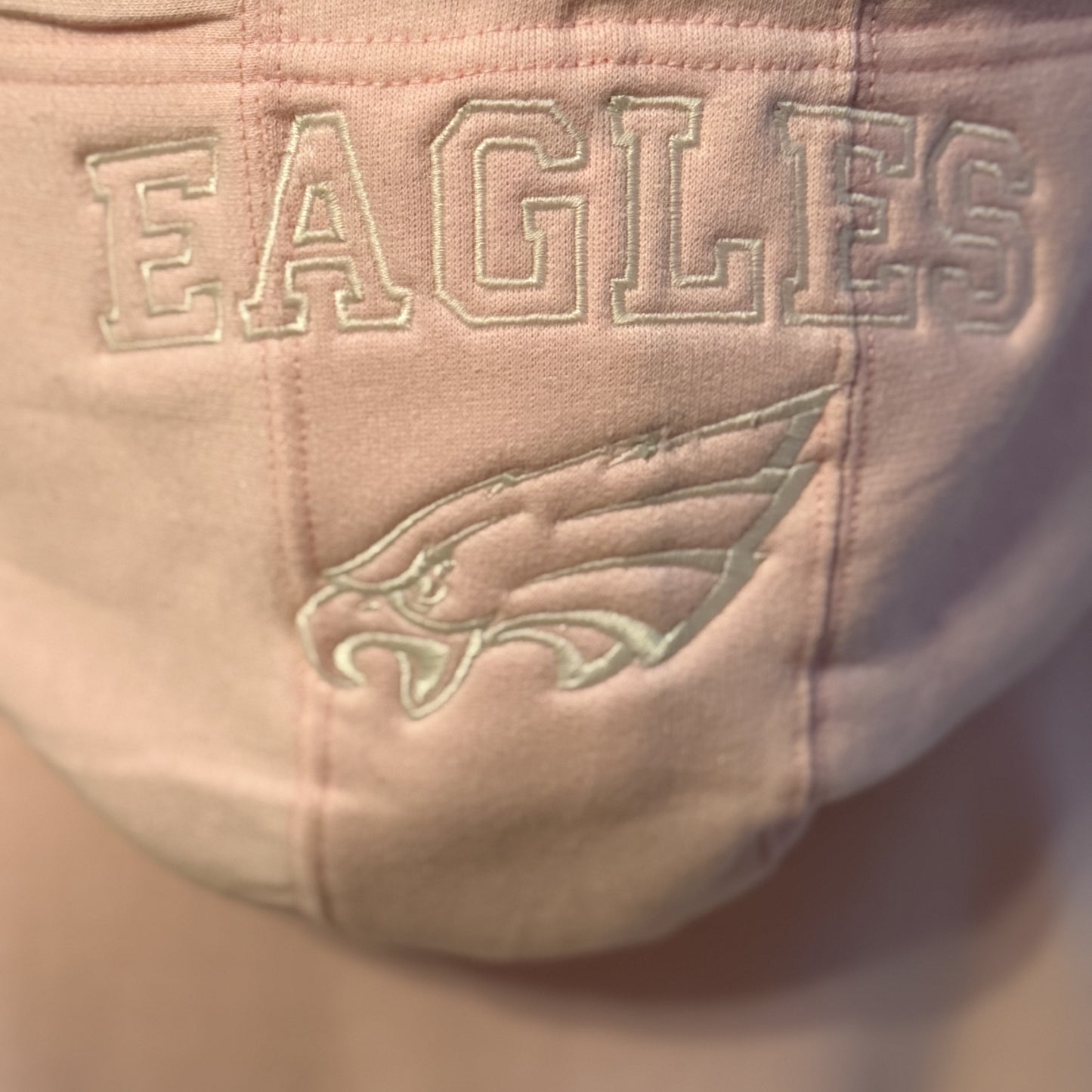 EAGLES, Pink Hoodie, Glow in the Dark , Embroidered Hood and Chest Hoodie | C'est Martine