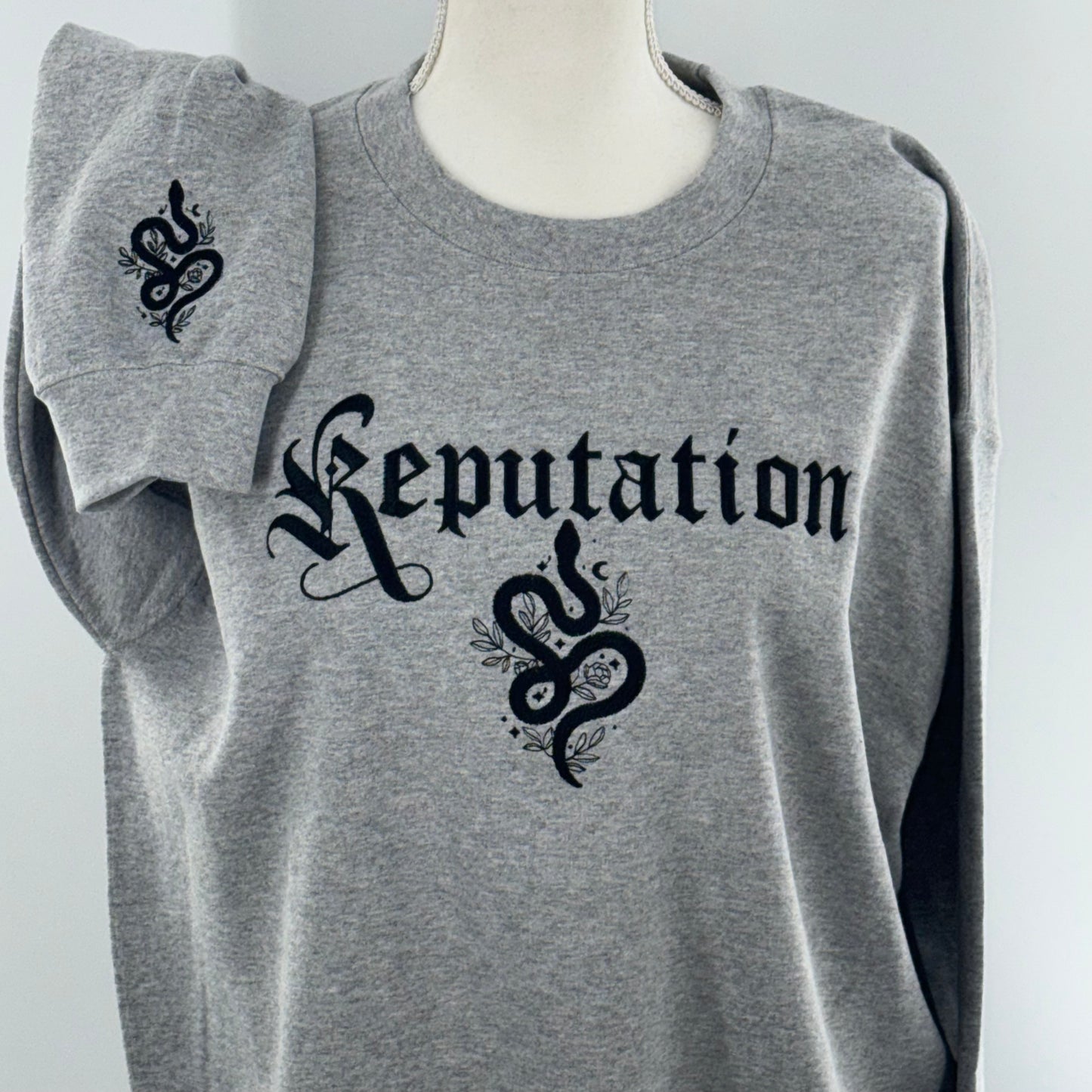Reputation Black Snake Embroidered Hoodie β