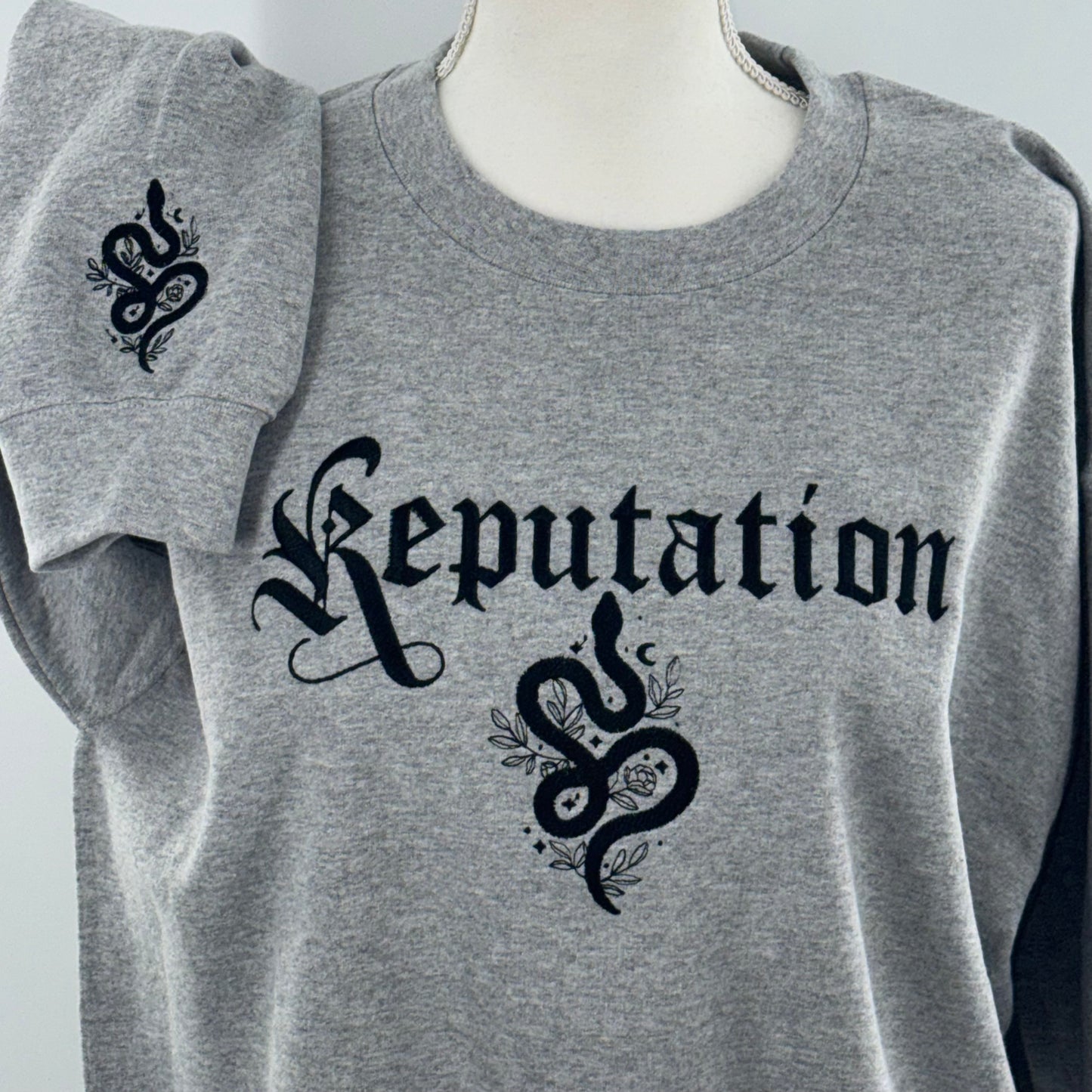 Reputation Black Snake Embroidered Hoodie β