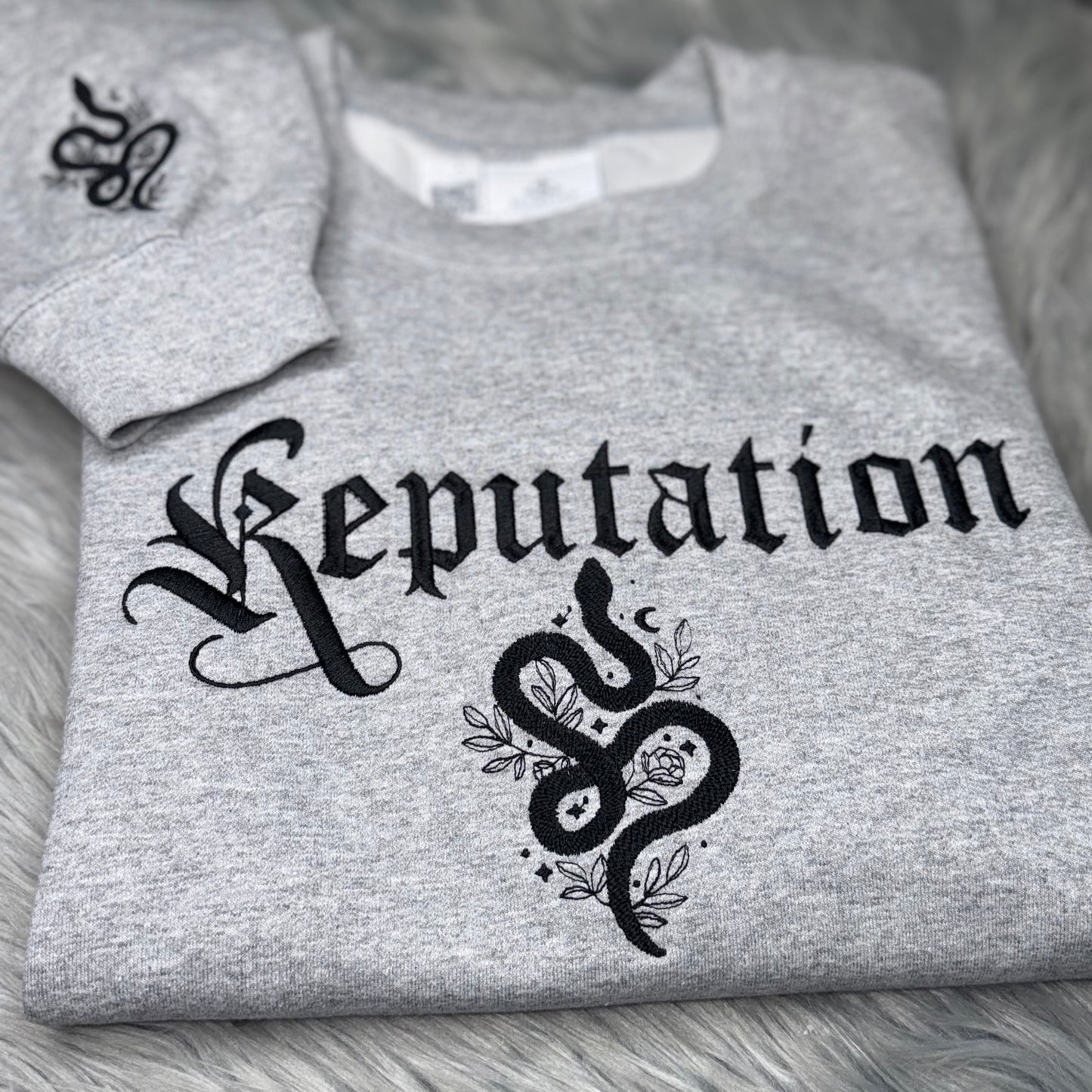 Reputation Black Snake Embroidered Hoodie β