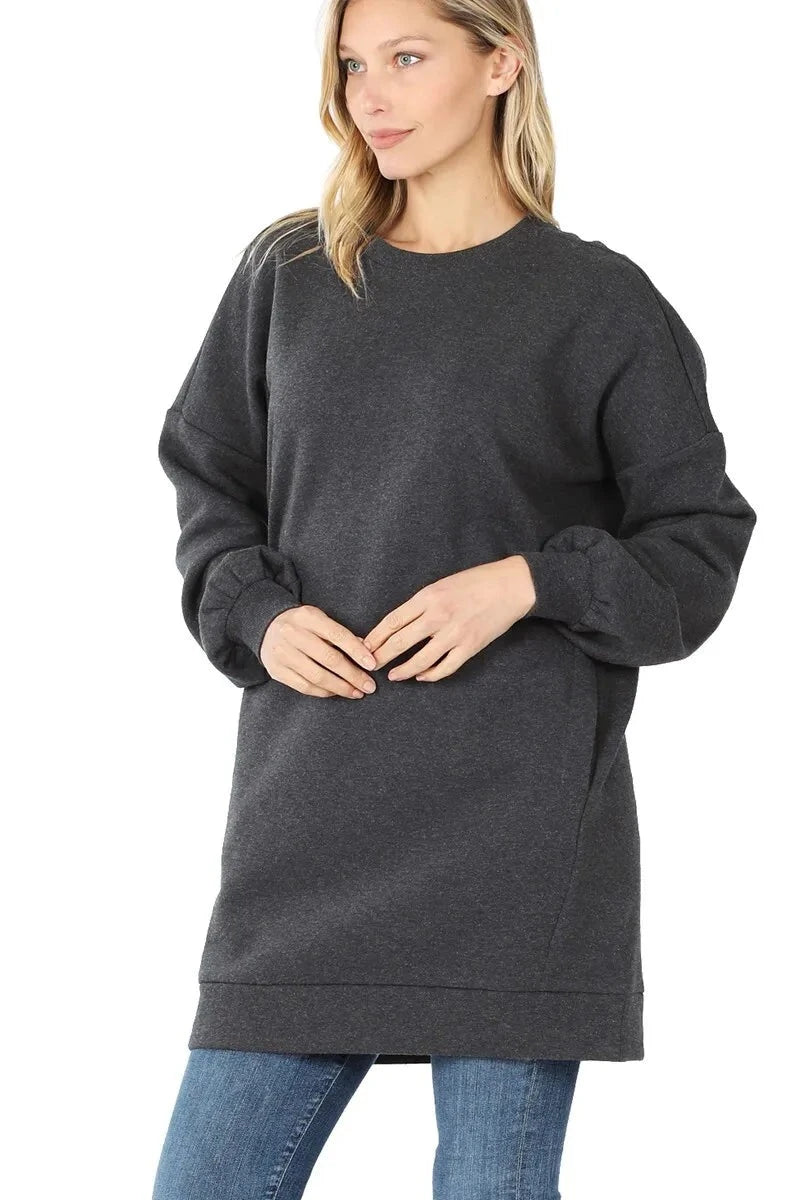 Oversized SweatShirt with Pockets Charcoal