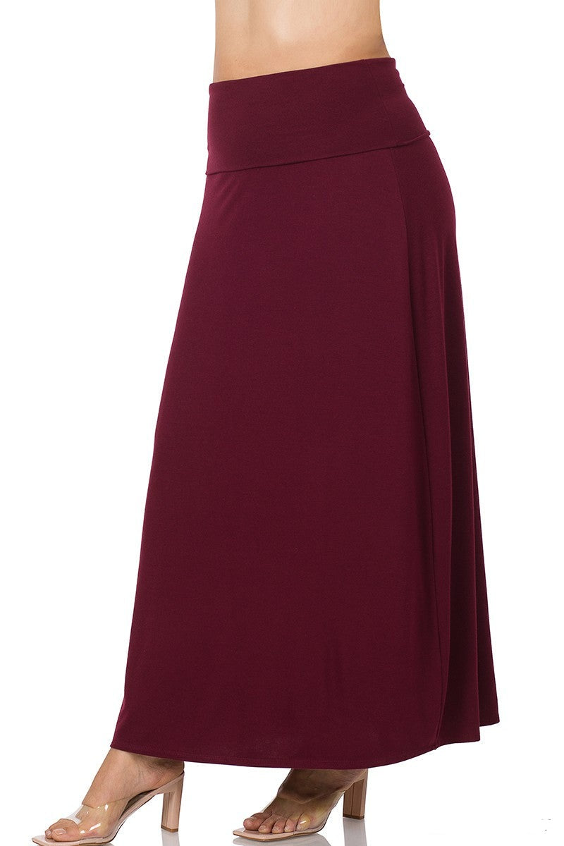 Maxi Long Skirt Burgundy