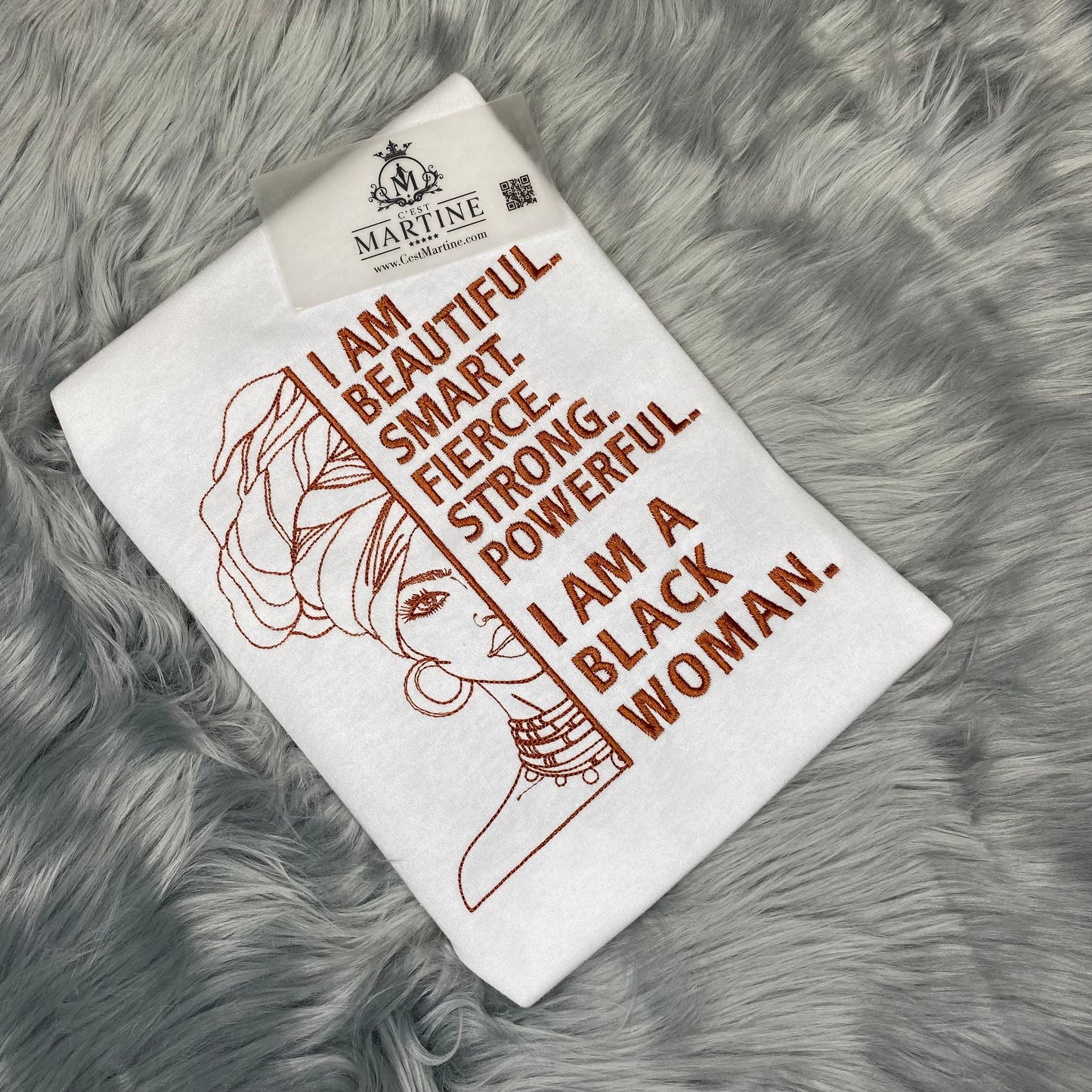 Strong Black Woman | Embroidered | Mother's Day Gift | T-Shirt