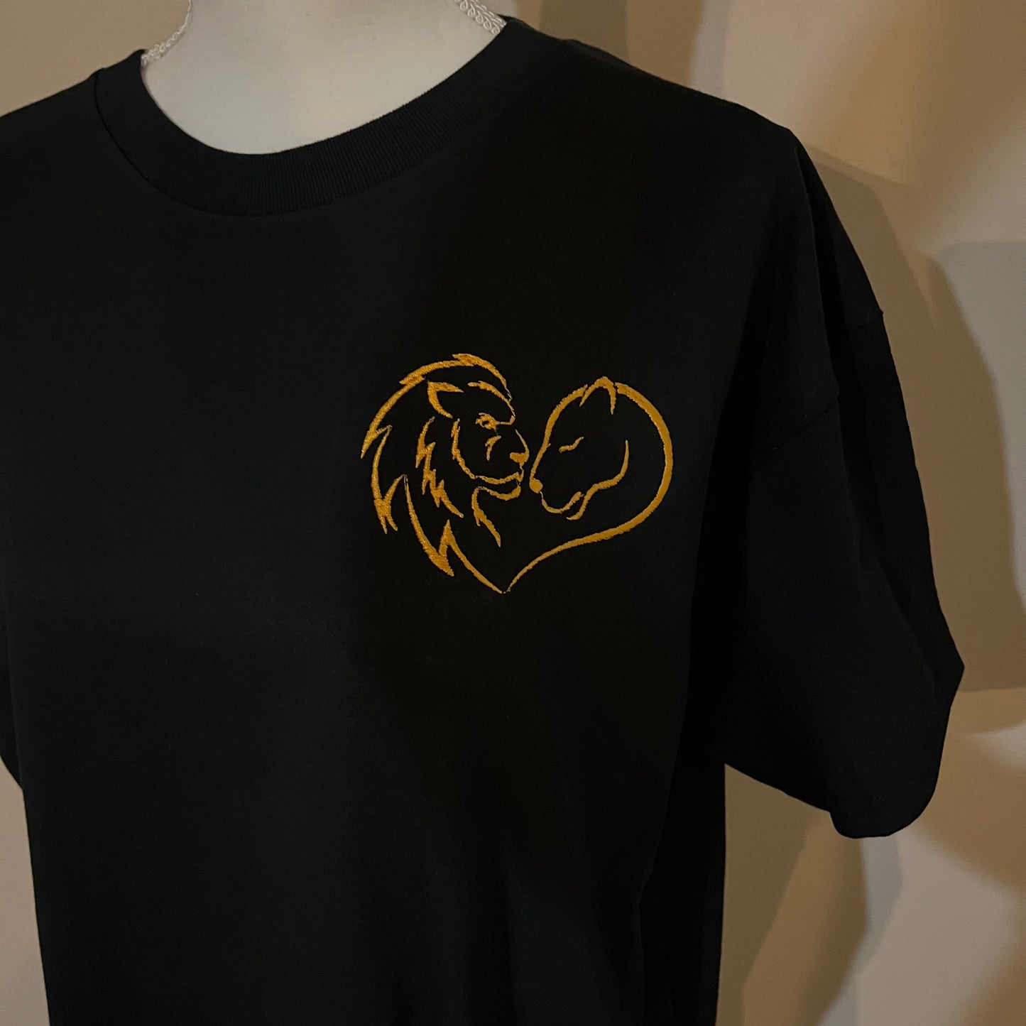 Valentine’s Day Lion Lover Embroidered T Shirt