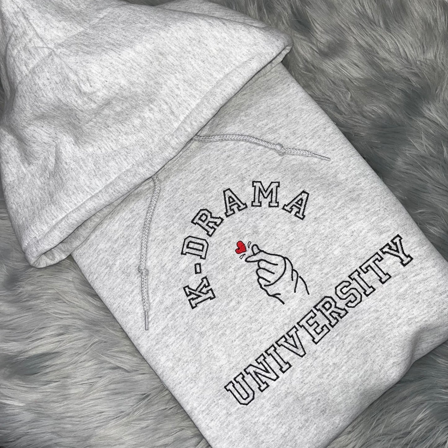 Hoodie, K-Drama, Korean Drama, K Drama, University College Dorm Embroidered Hoodie, C'est Martine