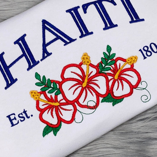 Haiti, May 18th, Ayiti, Fete Drapeau, Haitian Flag Day, T-Shirt, 1804, Embroidery