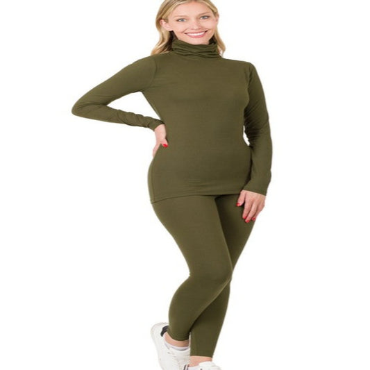 Olive Lounge Wear Legging Set