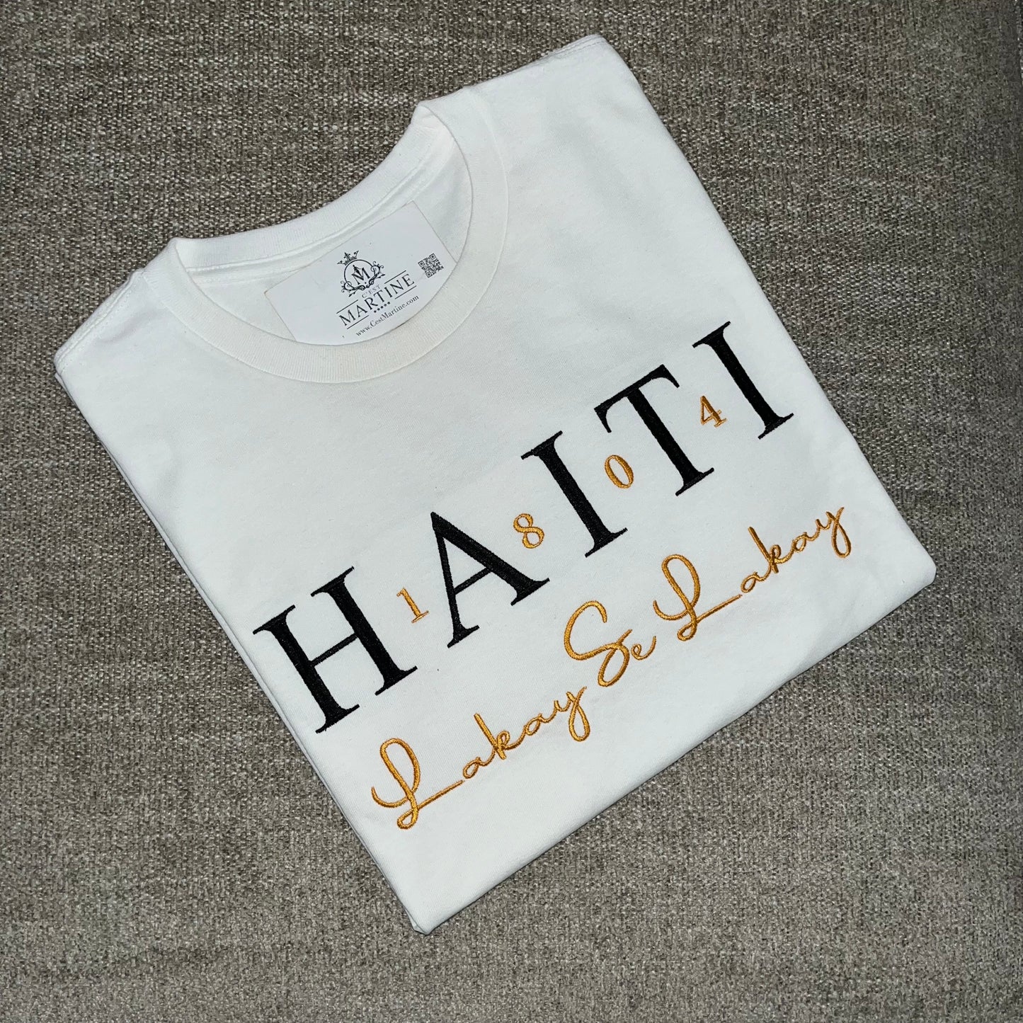 Haiti, Lakay Se Lakay,  Hometown pride, personalized embroidered T-Shirt (Copy)
