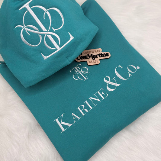 Tiffany Inspired Your Name and Co. Embroidered Hoodie