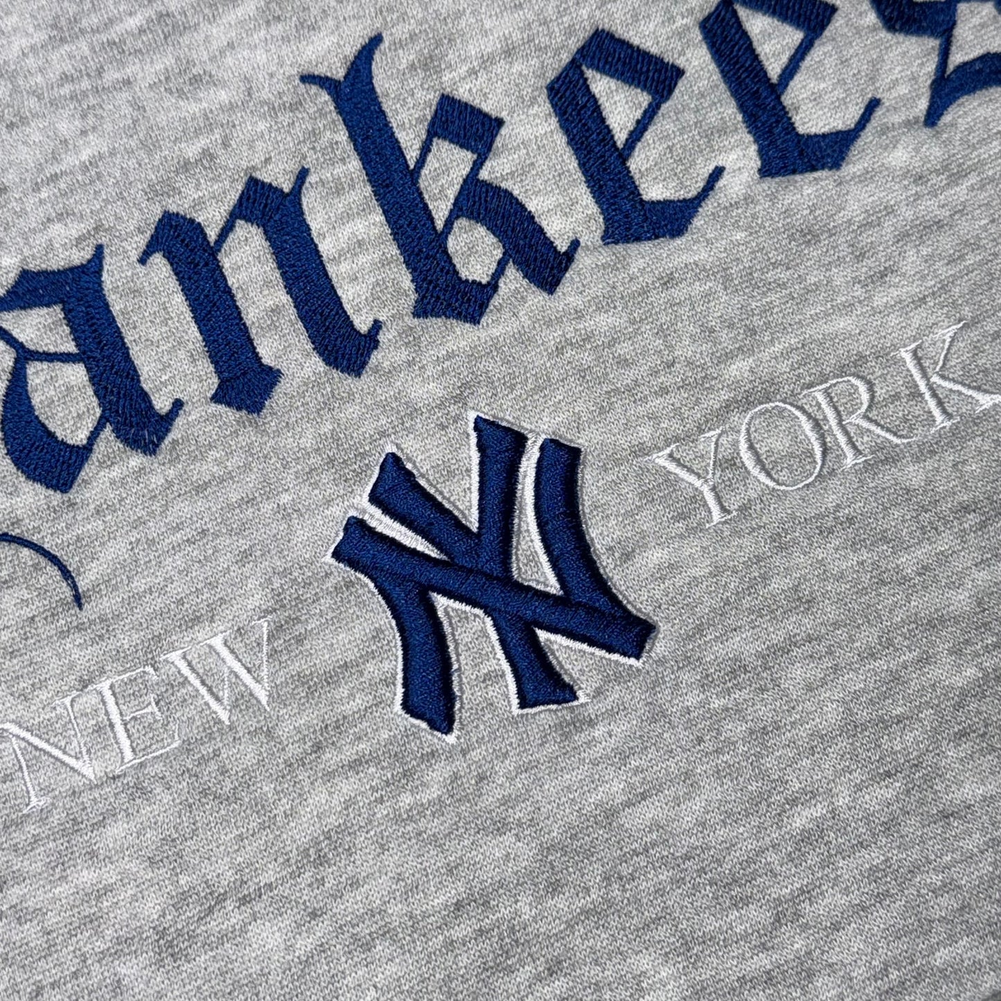 Yankees 3D Baseball Embroidered Chest and Hood Baseball Season New York Fan Embroidered Hoodie