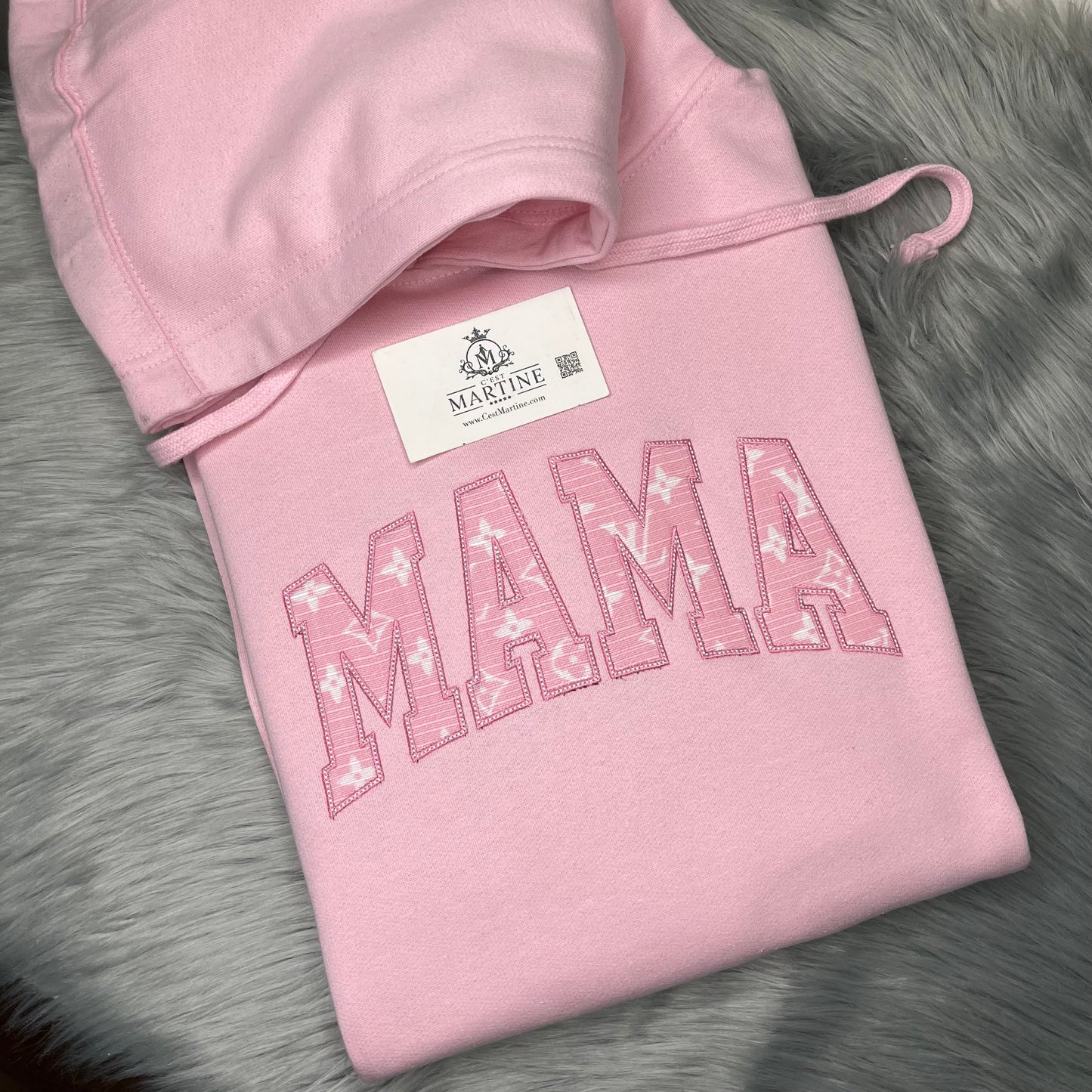 Pink Mama Aesthetic Embroidered Sweatshirt