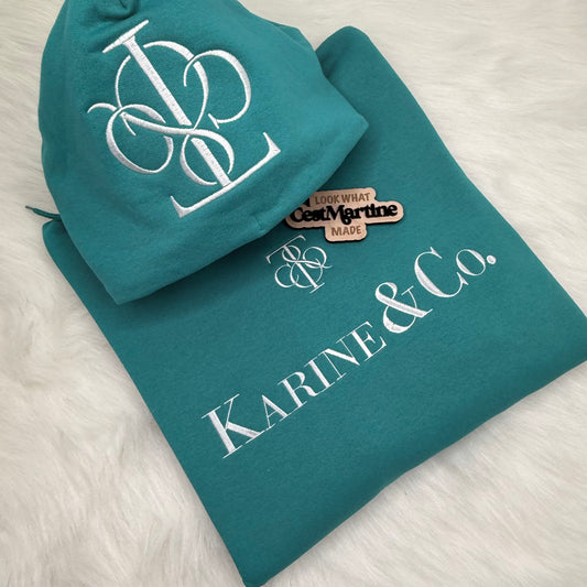 Tiffany Inspired Your Name and Co. Embroidered Hoodie