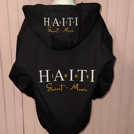 Haiti, Lakay Se Lakay, Hometown pride, personalized embroidered Zipper Hoodie / C'est Martine