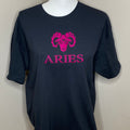 Zodiac Aries Horoscope Embroidered T Shirt