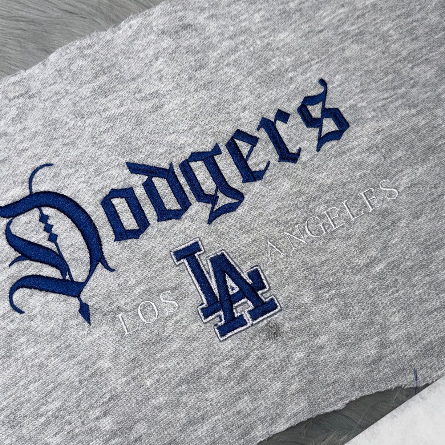 Dodgers Baseball Embroidered Chest and Hood Baseball Season Los Angeles Fan | C'est Martine