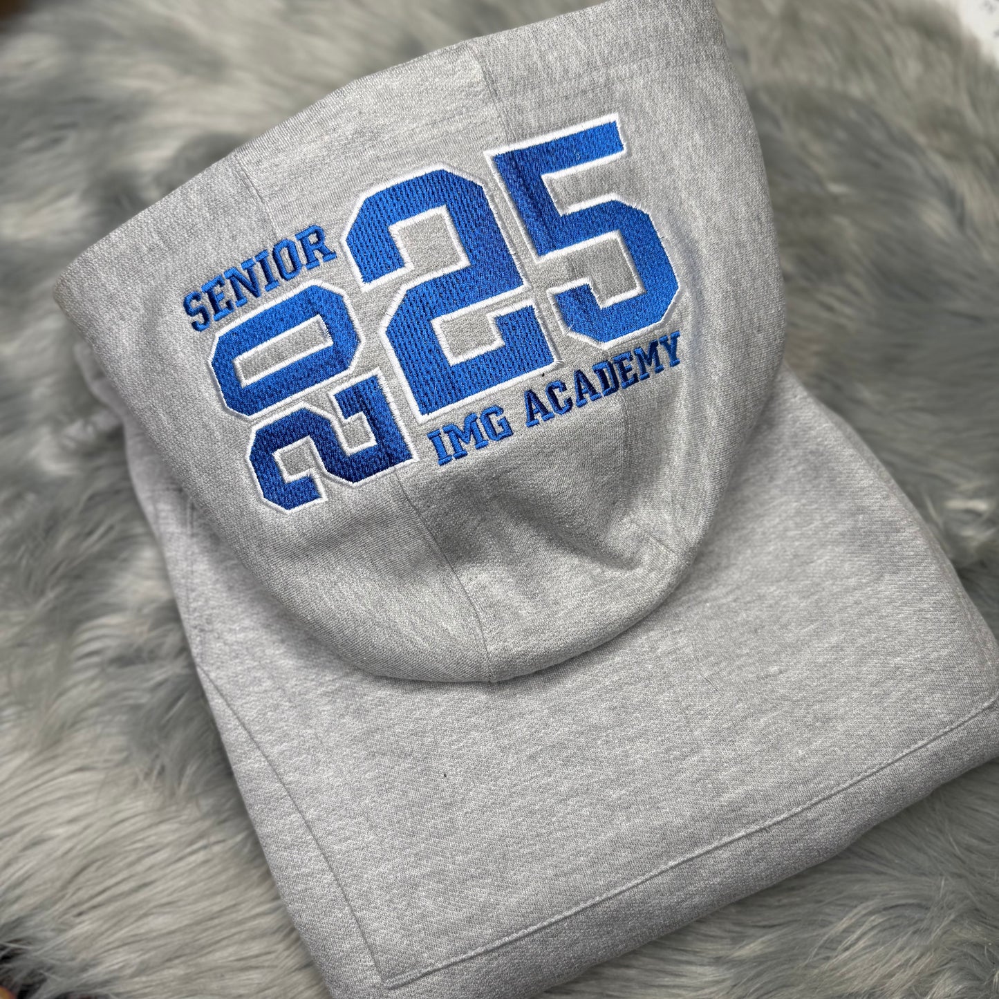 Personalized Embroidered Hoodie Hood Senior 2025 and School Name