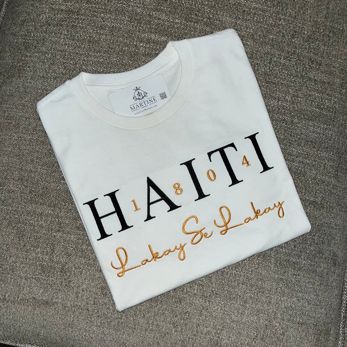 Haiti, Lakay Se Lakay,  Hometown pride, personalized embroidered T-Shirt (Copy)
