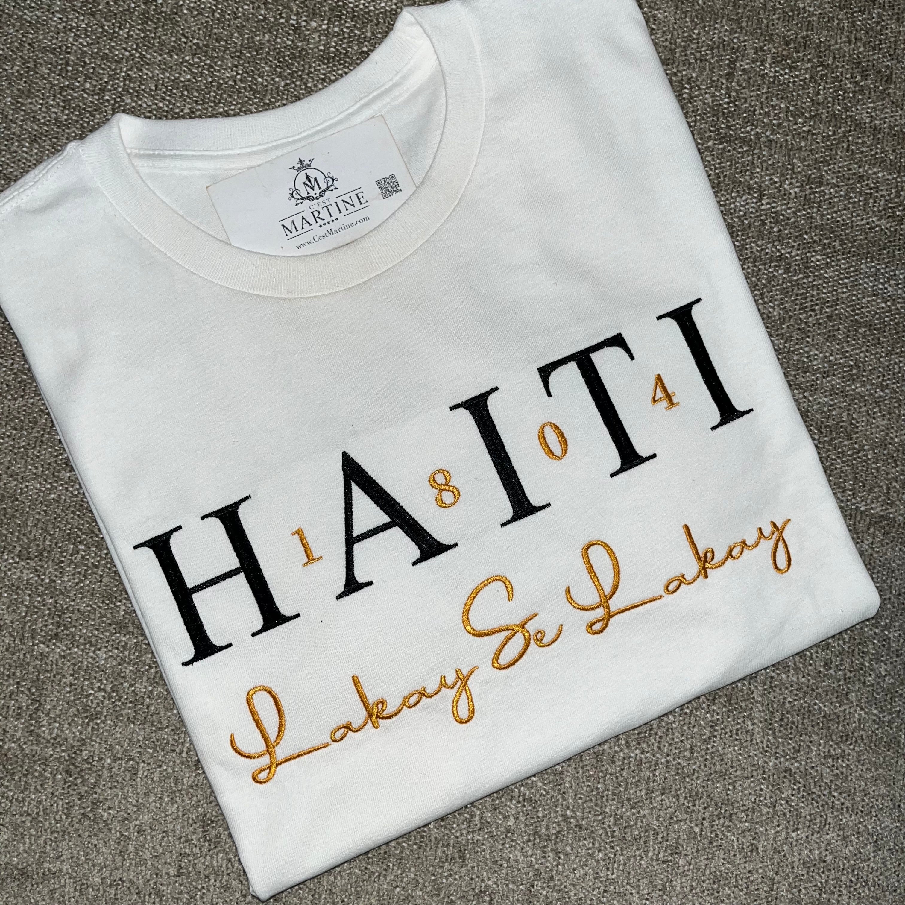 Haiti, Lakay Se Lakay,  Hometown pride, personalized embroidered T-Shirt (Copy)