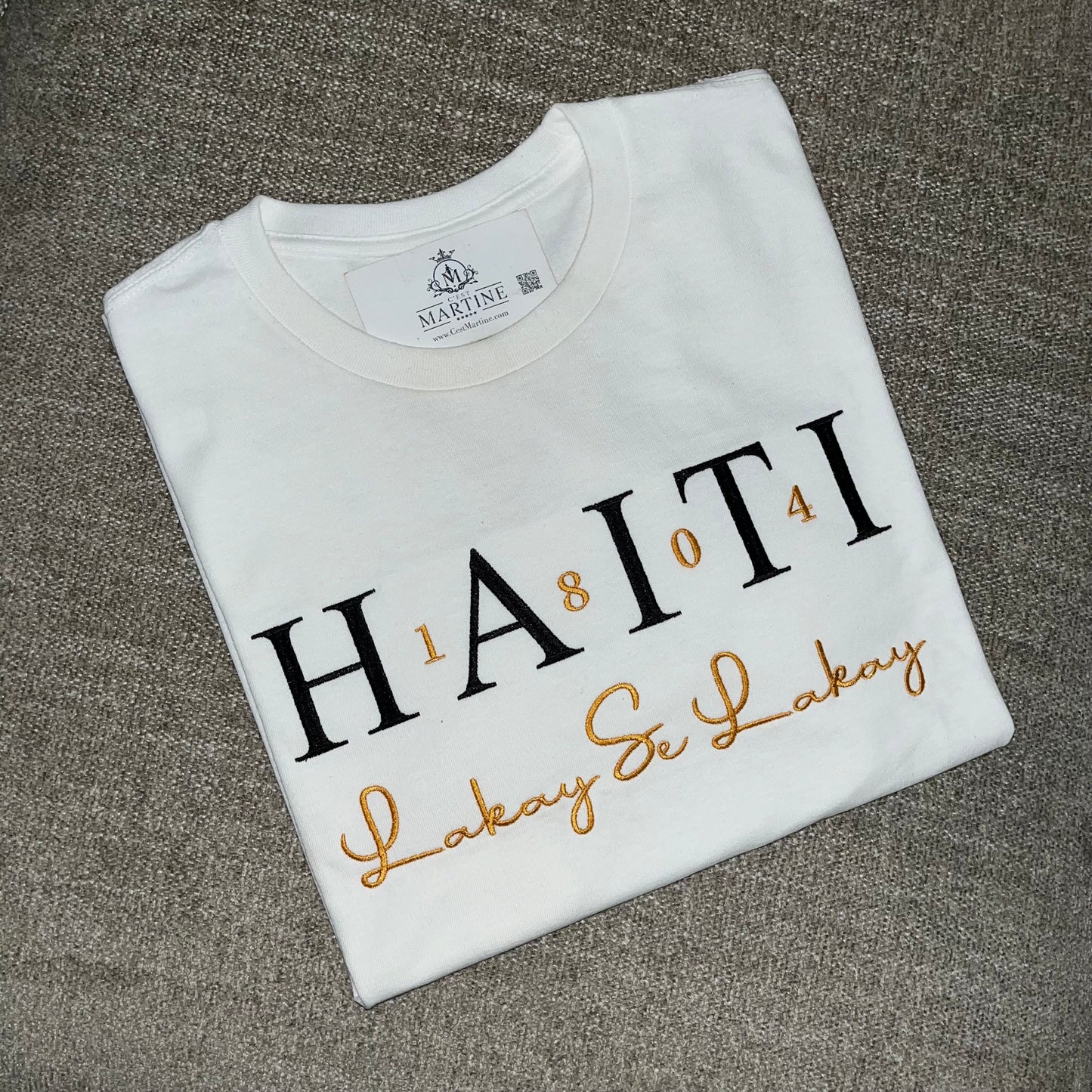 Haiti, Lakay Se Lakay,  Hometown pride, personalized embroidered T-Shirt (Copy)