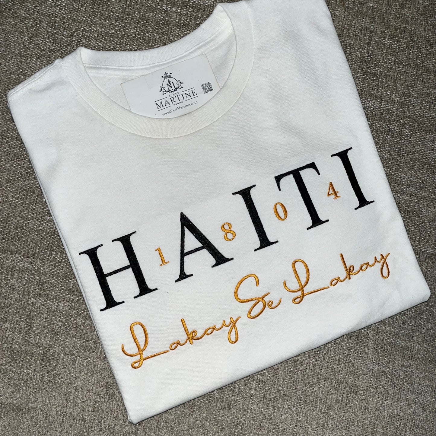 Haiti, Lakay Se Lakay,  Hometown pride, personalized embroidered T-Shirt (Copy)