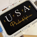 USA Embroidered SweatShirt, 1776 Crewneck, Philadelphia, Personalized Crew, America | C'est Martine