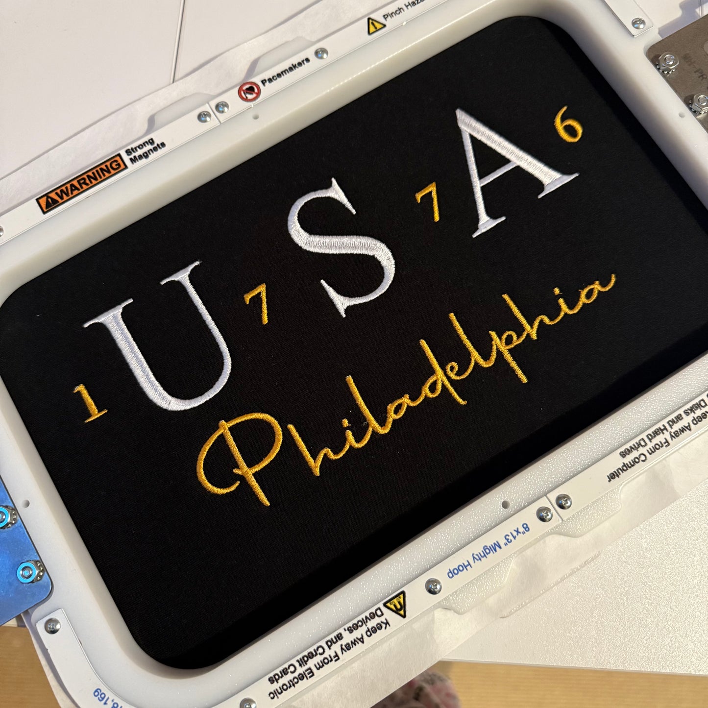 USA Embroidered SweatShirt, 1776 Crewneck, Philadelphia, Personalized Crew, America | C'est Martine