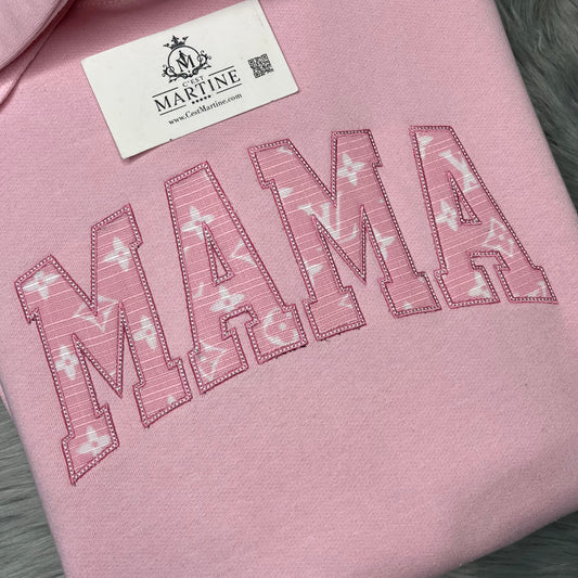 Pink Mama Aesthetic Embroidered Sweatshirt