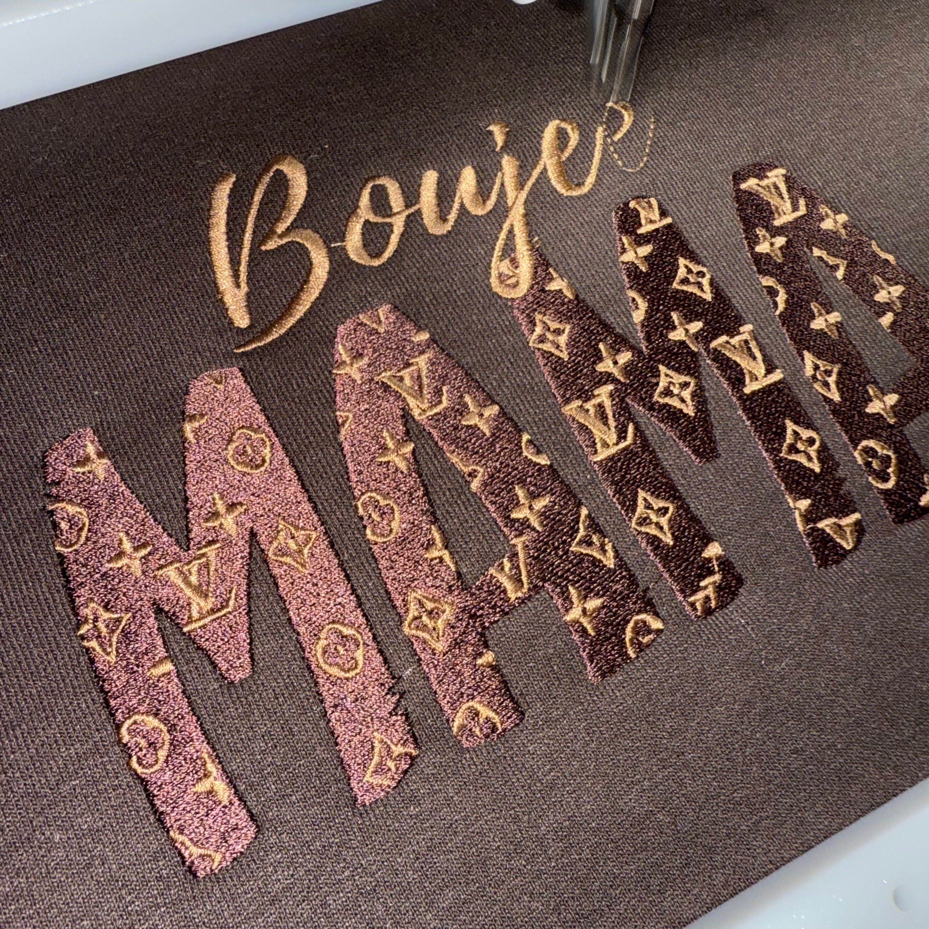 MAMA Sweatshirt, Boujee MAMA Embroidered Crewneck Custom | C'est Martine