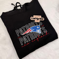 New England Patriots Embroidered Hood and Chest Hoodie