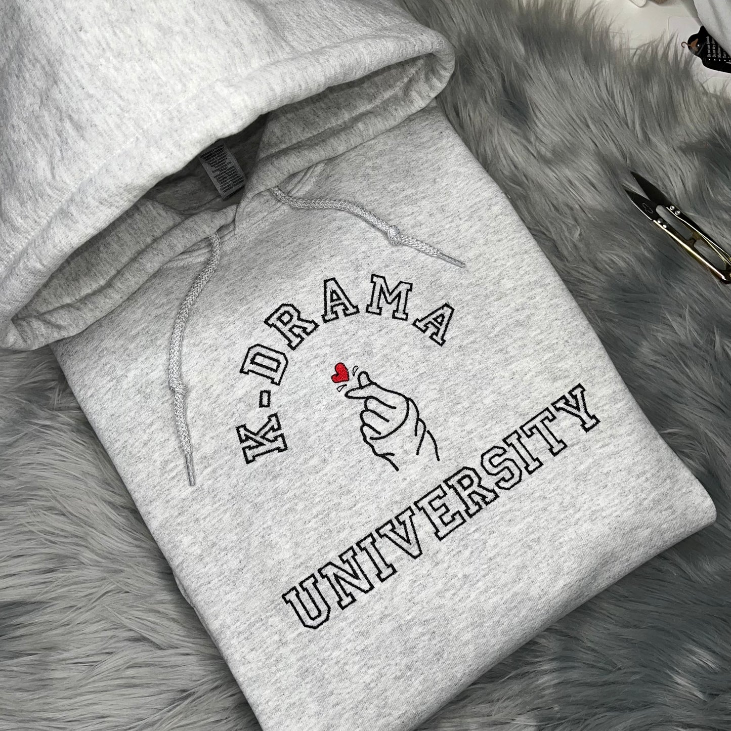 Hoodie, K-Drama, Korean Drama, K Drama, University College Dorm Embroidered Hoodie, C'est Martine