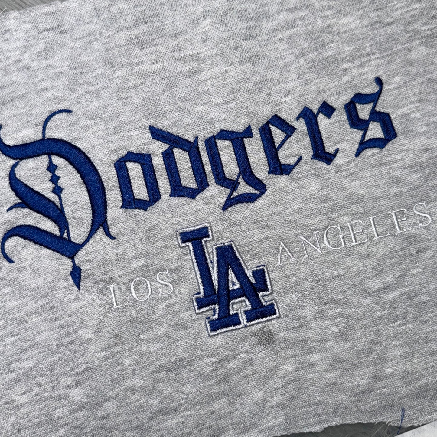Dodgers Baseball Embroidered Chest and Hood Baseball Season Los Angeles Fan | C'est Martine