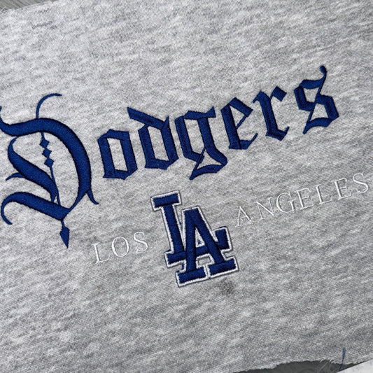 Dodgers Baseball Embroidered Chest and Hood Baseball Season Los Angeles Fan | C'est Martine