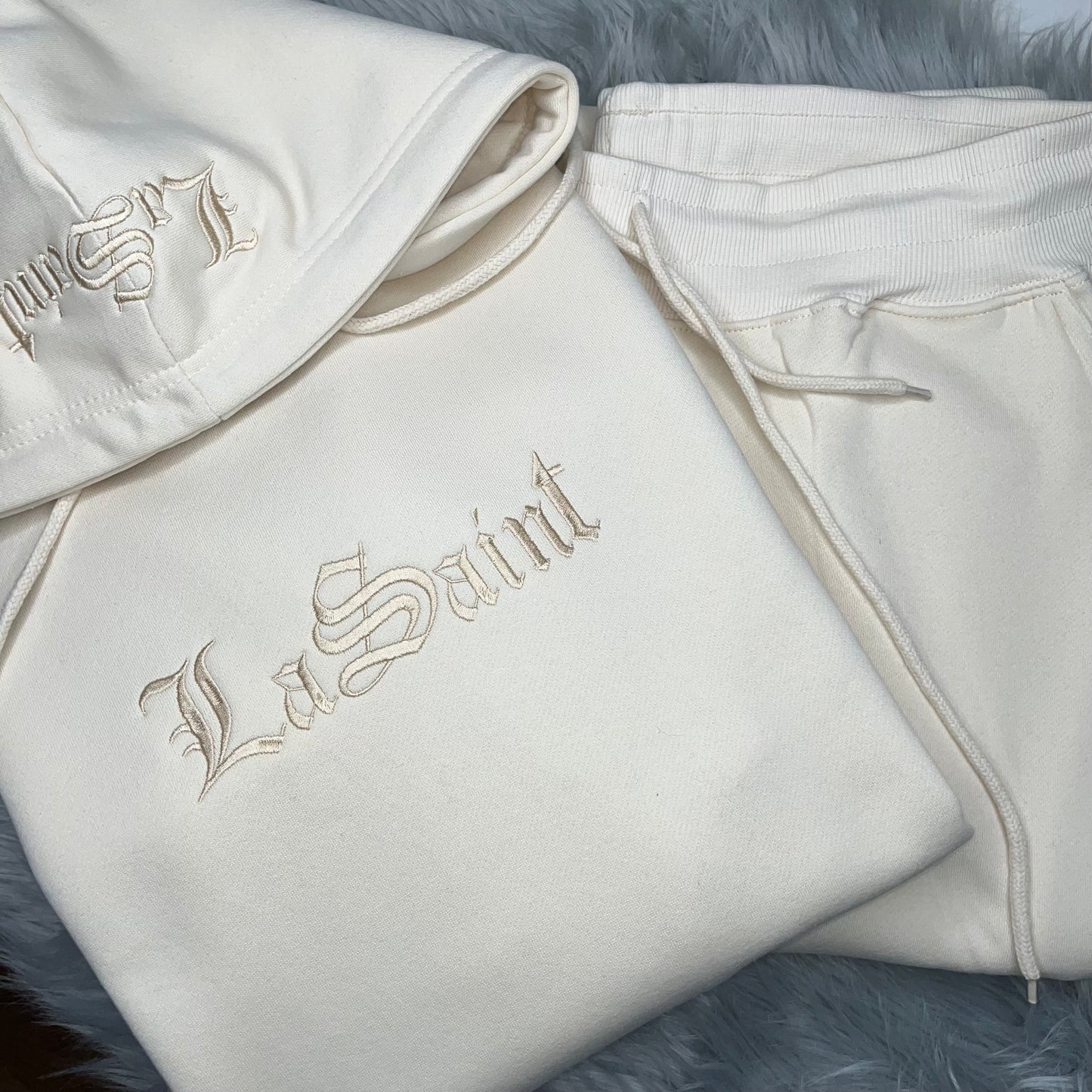 Personalized Custom Hoodie Set, Embroidered Sweatsuit Set | C'est Martine