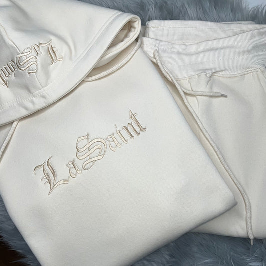 Personalized Custom Hoodie Set, Embroidered Sweatsuit Set | C'est Martine