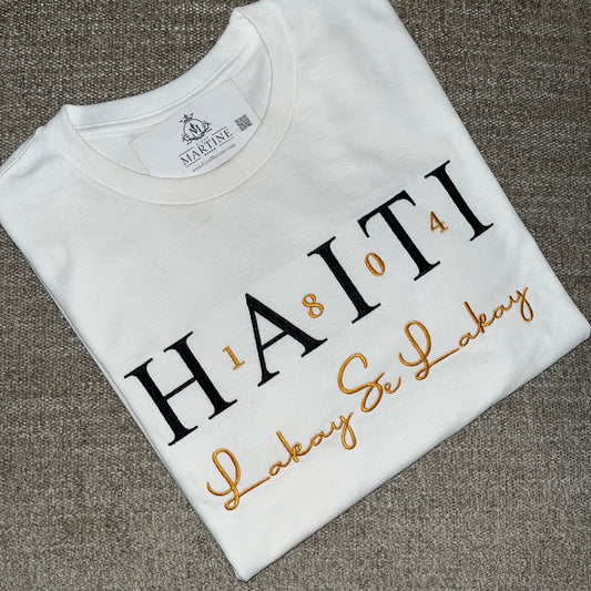 Haiti, Lakay Se Lakay,  Hometown pride, personalized embroidered T-Shirt (Copy)