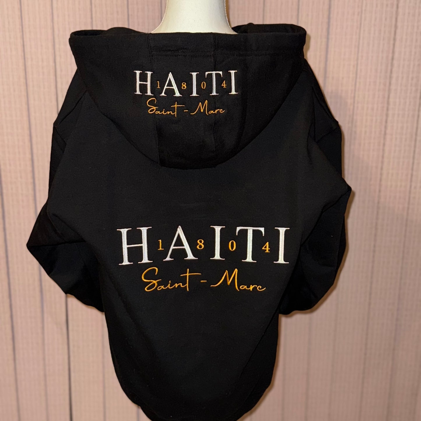 Haiti, Lakay Se Lakay, Hometown pride, personalized embroidered Zipper Hoodie / C'est Martine