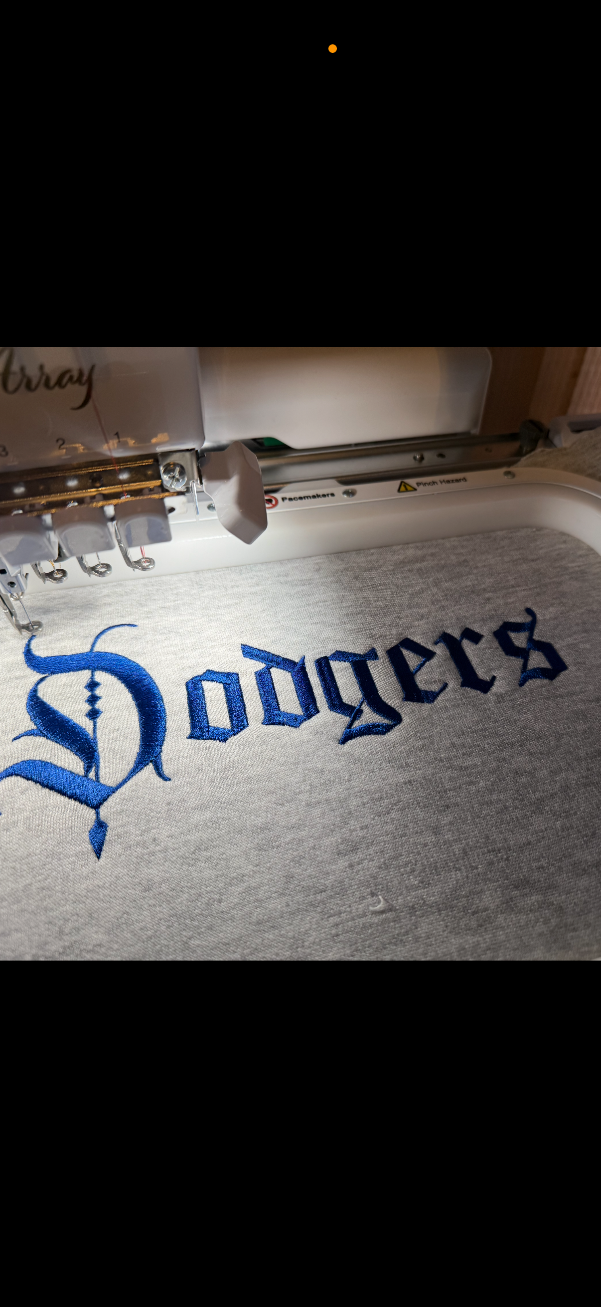 Dodgers Baseball Embroidered Chest and Hood Baseball Season Los Angeles Fan | C'est Martine