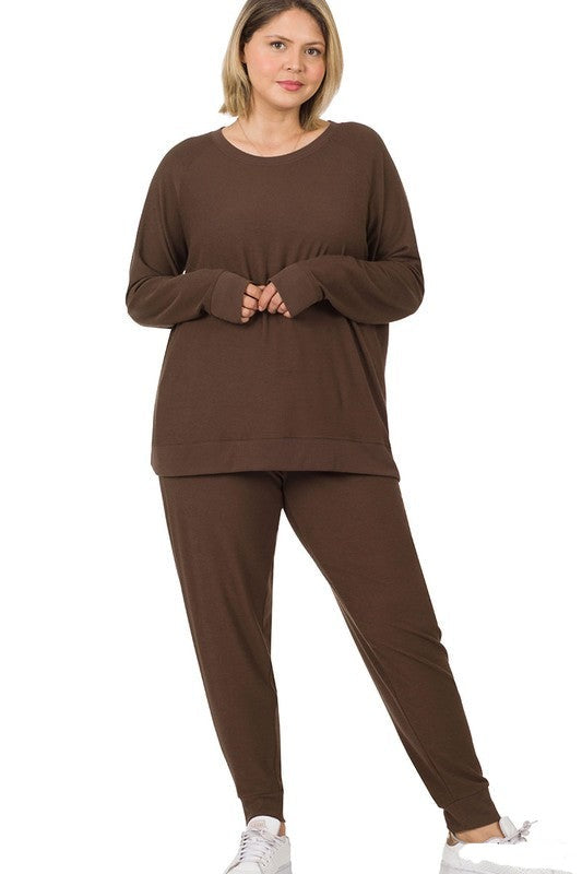 LoungeWear Set Chocolate Jogger Pant Set