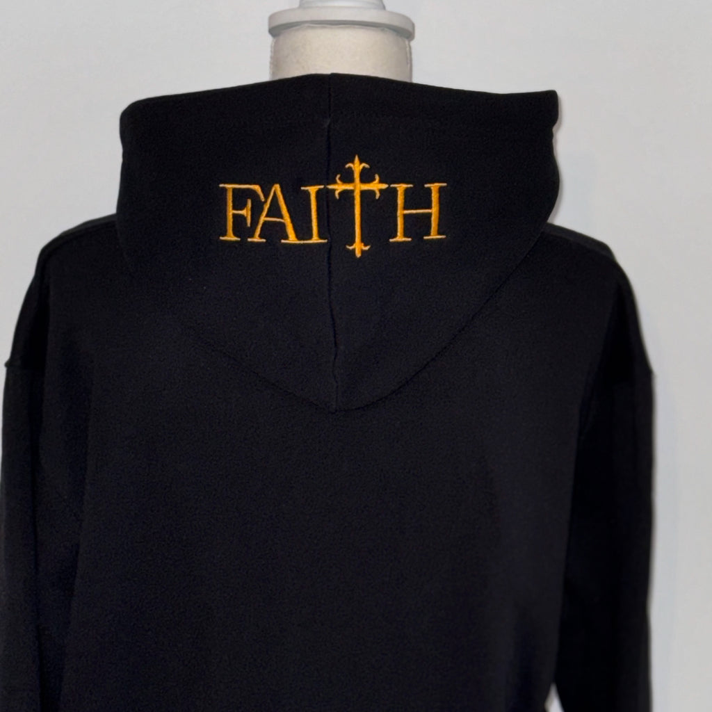 Faith Embroidered Hood Hoodie