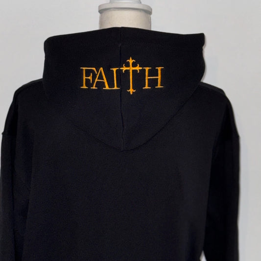 Faith Embroidered Hood Hoodie