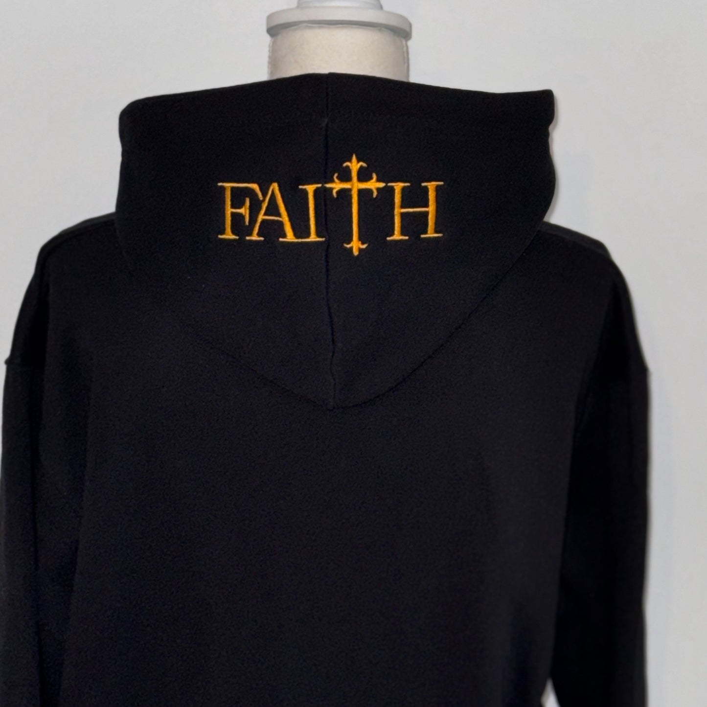 Faith Embroidered Hood Hoodie