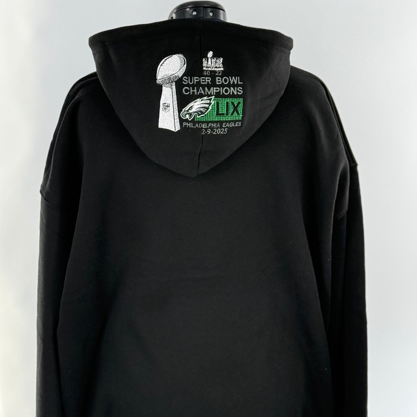 SuperBowl Football Season  Philadelphia Eagles Embroidered Hood and Chest Hoodie