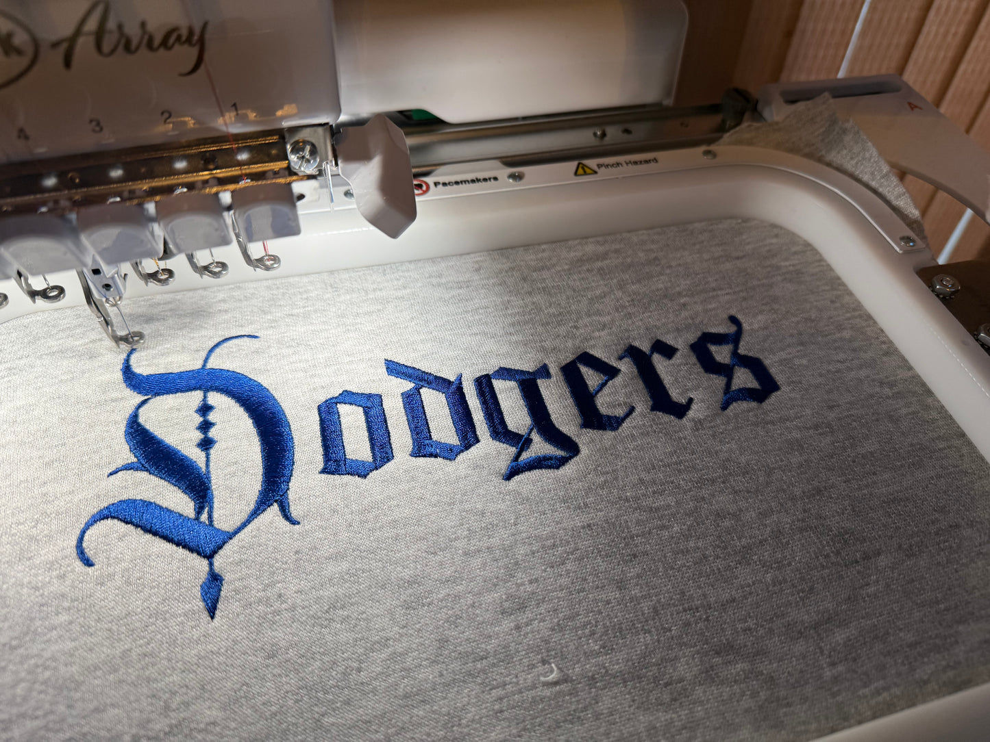 Dodgers Baseball Embroidered Chest and Hood Baseball Season Los Angeles Fan | C'est Martine